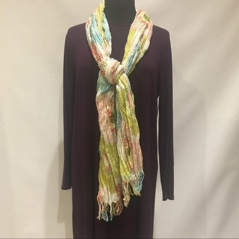 Playful Colorful cotton Scarf shawl hijab wrap NWT